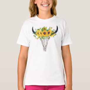 Watercolor Sunflower Rustic Western T-Shirt