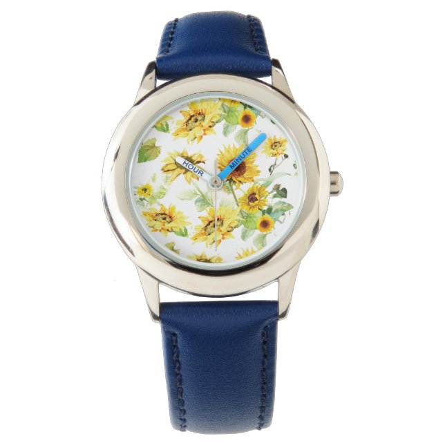 Watercolor Sunflower Watch (Front)