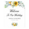 watercolor sunflower wedding welcome sign