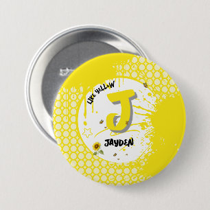 Watercolor Sunflower with Butterflies Like Yellow 7.5 Cm Round Badge