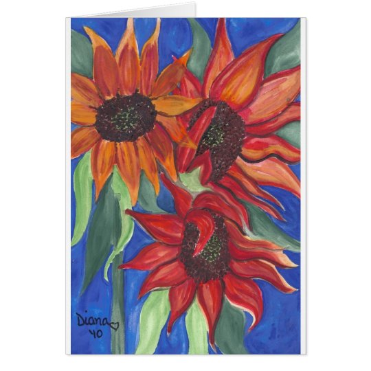Watercolor Sunflowers Card