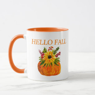 Watercolor Sunflowers Cute Autumn Rustic Fall  Mug
