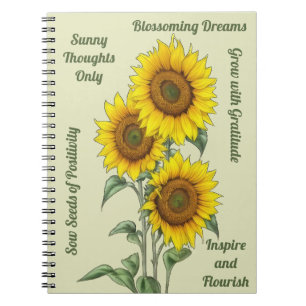 Watercolor Sunflowers Notebook