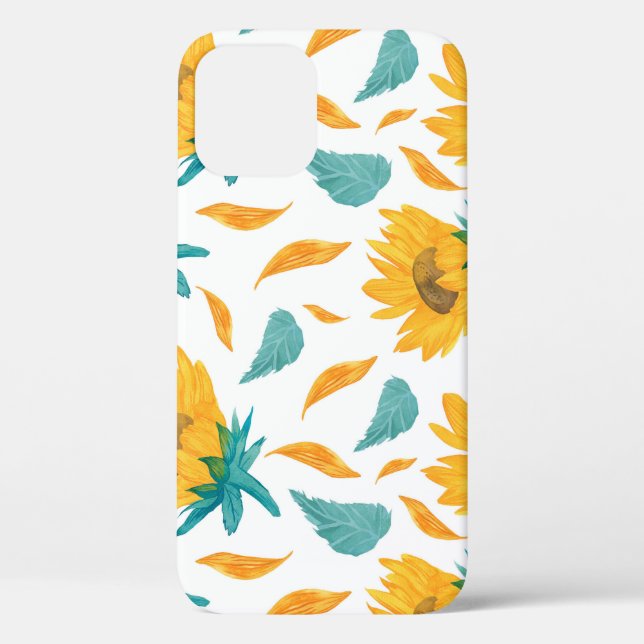 Watercolor Sunflowers: Summer Botanical Print Case-Mate iPhone Case (Back)
