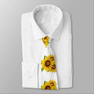 Watercolor sunflowers Tie