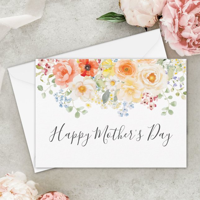 Watercolor Sunny Floral Mother's Day Card (Creator Uploaded)