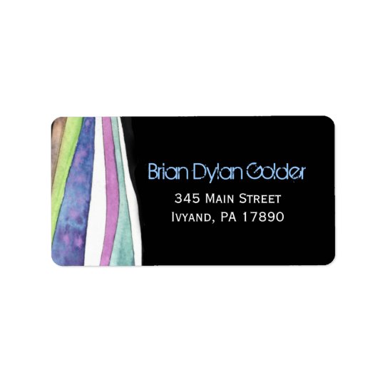 WATERCOLOR SUNSET Bat Bar Mitzvah Return Address Address Label