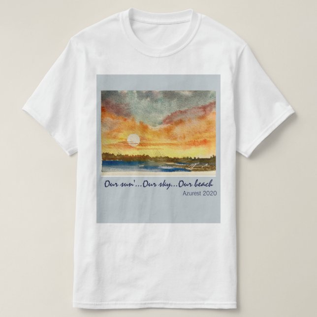 Watercolor Sunset-Classic Silhouette Men's T-shirt (Design Front)
