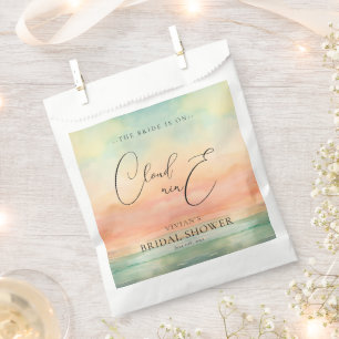 Watercolor Sunset Cloud Nine Bridal Shower Favour Bags