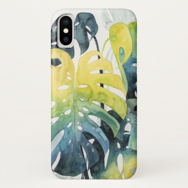 Watercolor Sunset Palm Tree Leaves Case-Mate iPhone Case (Back)