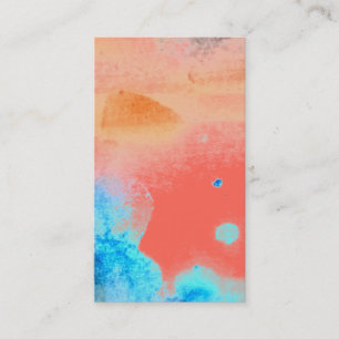 Watercolor Sunset Reiki Art Paint Business Cards