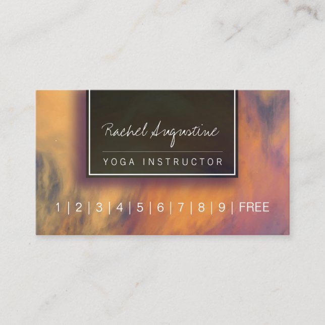 Watercolor Sunset YOGA Instructor Loyalty Punch (Front)