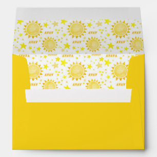 Watercolor Sunshine Boho Envelopes
