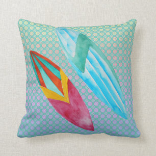 Watercolor Surfboards Cushion