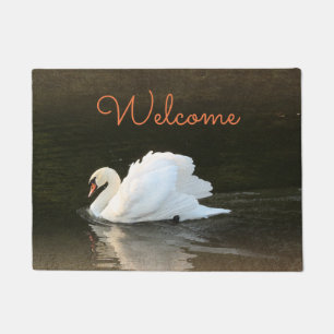 Watercolor Swan Doormat
