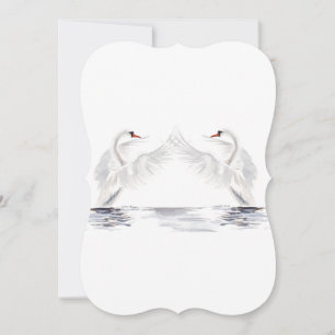 Watercolor Swans Card