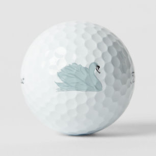 Watercolor Swans Golf Balls