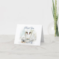 Watercolor Swans with Gifts