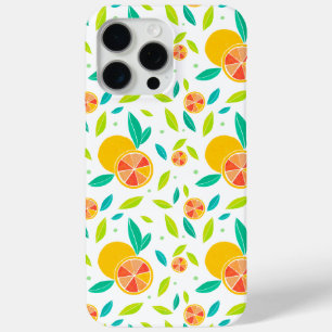 Watercolor Sweet Oranges Pattern iPhone 15 Pro Max Case