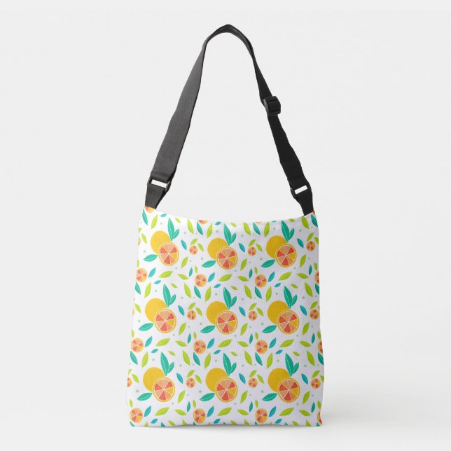 Watercolor Sweet Oranges Pattern Crossbody Bag (Front)