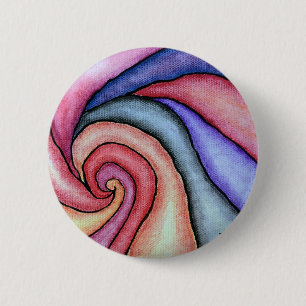 Watercolor Swirl 6 Cm Round Badge