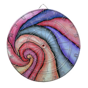 Watercolor Swirl Dartboard