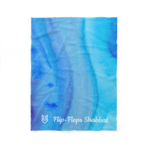 Watercolor Swirl Flip-Flops Shabbat