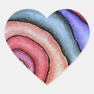 Watercolor Swirl Heart Sticker
