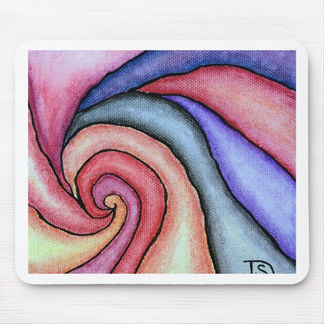Watercolor Swirl Mouse Mat (Front)