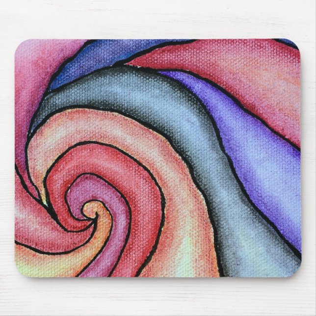 Watercolor Swirl Mouse Mat (Front)