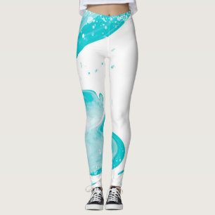 Watercolor Swirl Pattern leggings