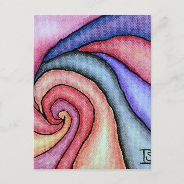 Watercolor Swirl Postcard (Front)