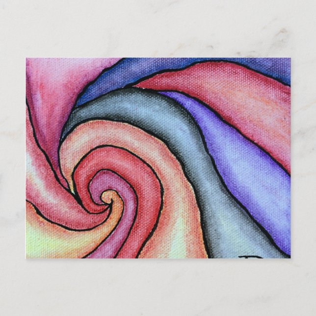 Watercolor Swirl Postcard (Front)