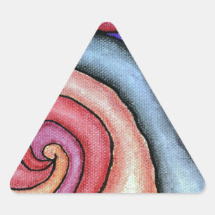 Watercolor Swirl Triangle Sticker