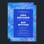 Watercolor Swirls Custom QR CODE Bar Bat Mitzvah Invitation<br><div class="desc">Perfect card to announce a bat mitzvah, bar mitzvah or other Jewish celebration! Hand made art for you. FULLY CUSTOMIZABLE! Click on “Personalise” above to edit the text and add your own link to QR code to the back. Click "edit using design tool" to adjust the fonts, colours and placements...</div>
