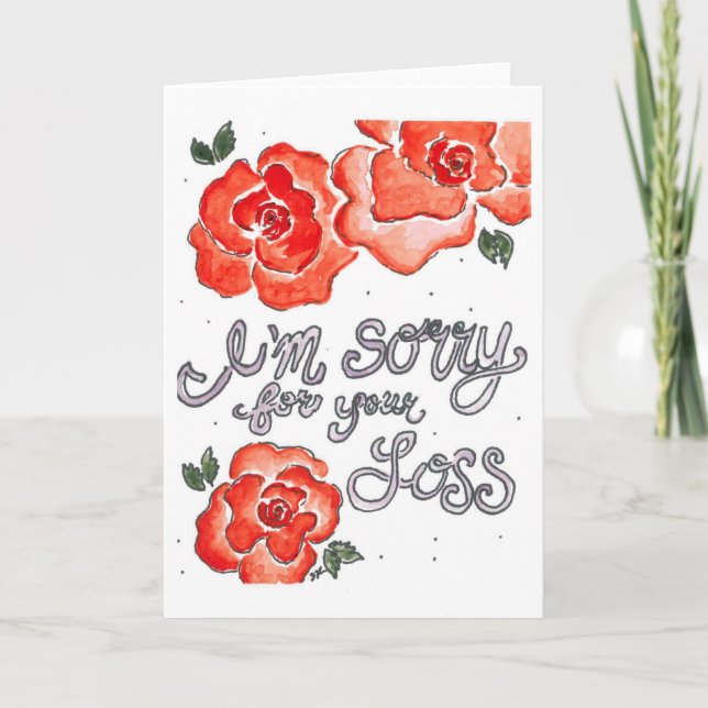 Watercolor Sympathy Card (Front)