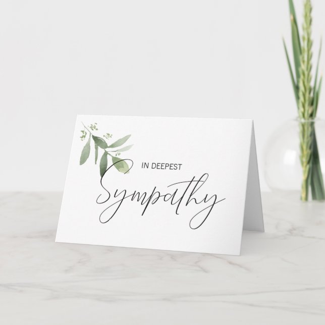 Watercolor Sympathy Card - Sripture KJV Verse (Front)