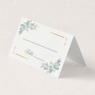 Watercolor Table Number and Name Place Cards