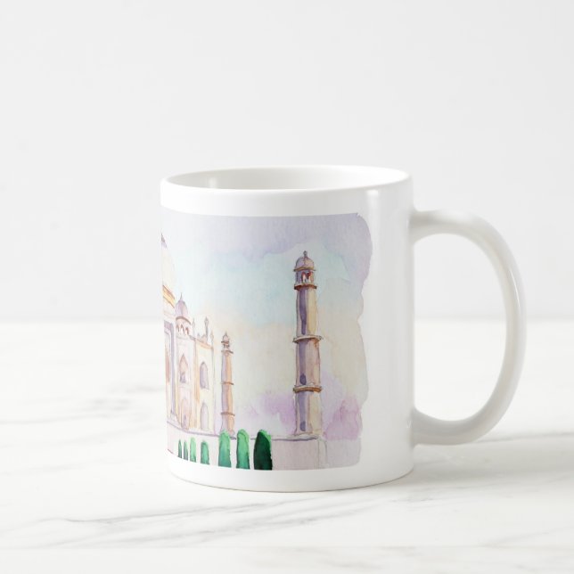 Watercolor Taj Mahal Coffee Mug (Right)