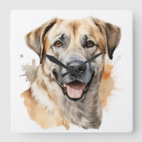 WATERCOLOR TAN ANATOLIAN SHEPHERD DOG