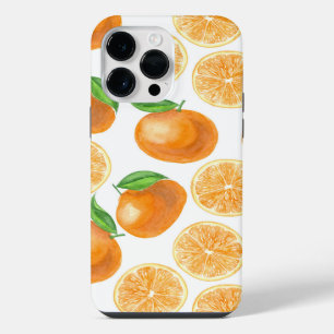 Watercolor tangerines iPhone 14 pro max case