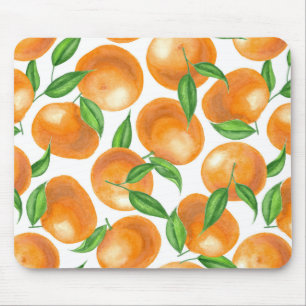 Watercolor tangerines mouse mat