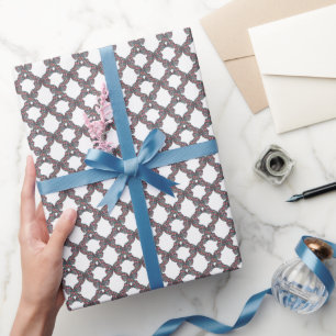 Watercolor Tartan Plaid Bow Ribbon Wrapping Paper