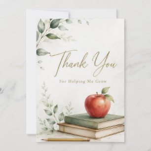 Watercolor Teacher Appreciation Thank You Card
