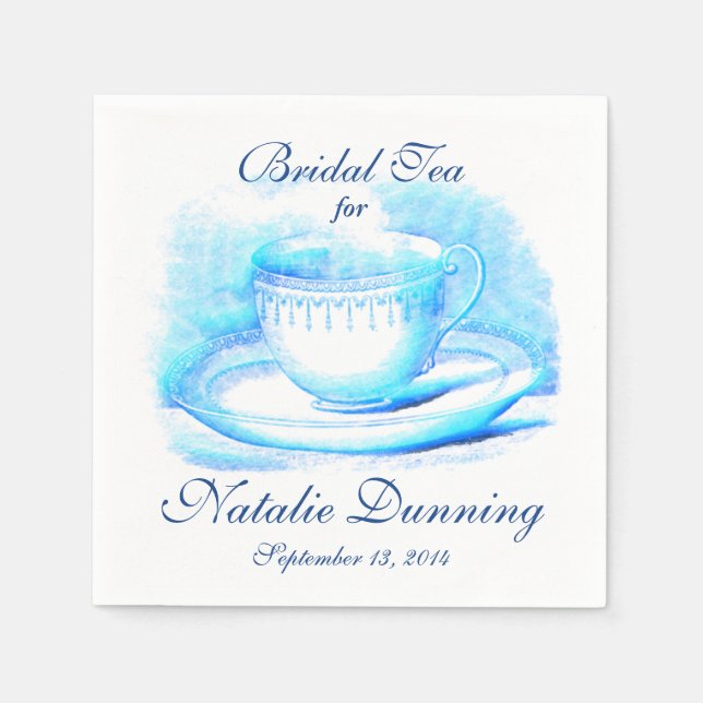 Watercolor Teacup Napkin (Front)