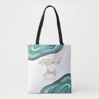 Watercolor Teal and Gold Geode | Matron of Honour