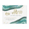 Watercolor Teal and Gold Geode | New Address