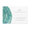 Watercolor Teal Geode Wedding RSVP