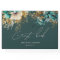 Watercolor Teal Gold Floral Wedding