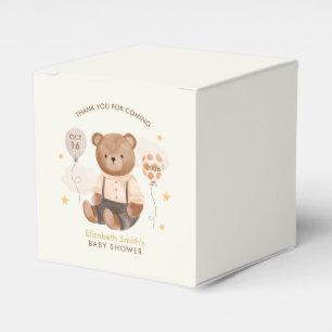 Watercolor Teddy Bear Baby Shower Favour Box